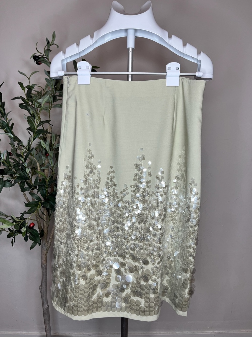 Paloma Wool Cream Sequin Midi Skirt - Picture 3 of 6